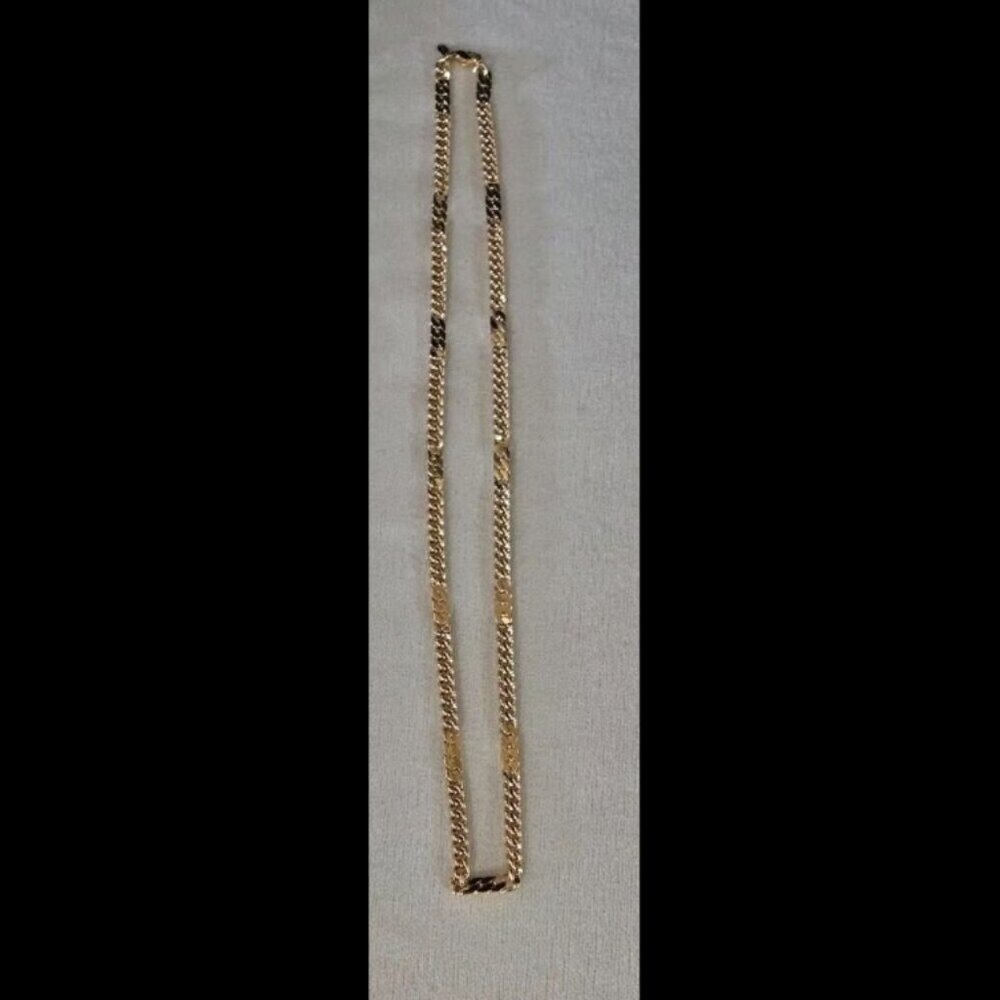 Vintage Monet Gold-Tone Chain Link Necklace, 24" - Elegant Design